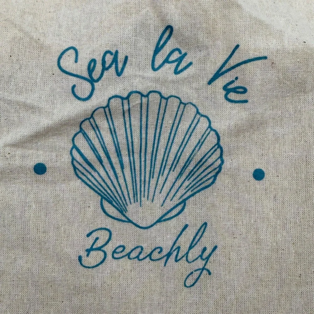 Beachly‎ Bombshell Catchall Tray Bamboo Seashell Jewelry Dish Coastal Decor Bag